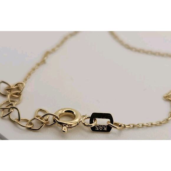 14k Yellow Gold Red Heart Pendant Necklace 18" - Picture 6 of 6